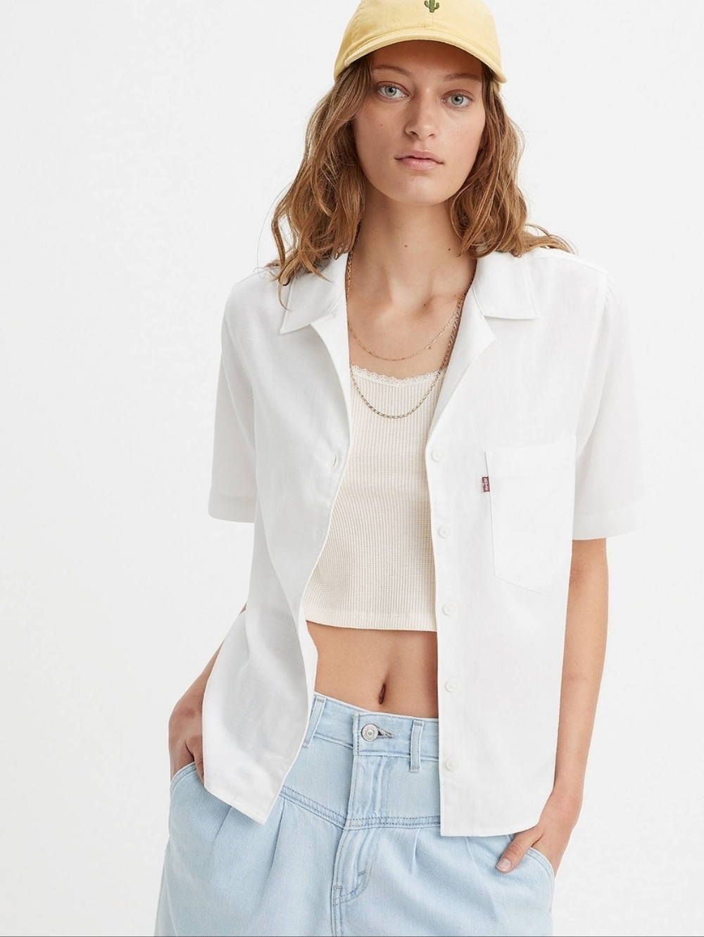 Levi's Resort Short Sleeve Buttondown Shirt White Size XL